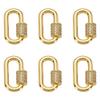 CRAFTYMELODY 6 Pack 18K Gold Screw Carabiner Clasps view 1