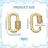 CRAFTYMELODY 6 Pack 18K Gold Screw Carabiner Clasps view 2