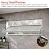 WhamtL 360° Rotatable Sliding Window, White Flush-Mount Aluminum Shed Window, 31 x 14 in (800 x 350 mm) view 2