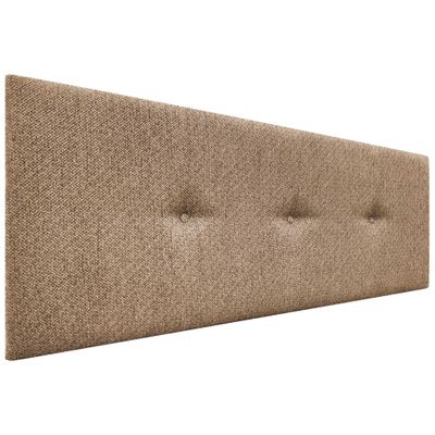 DHOME Upholstered Headboard in Luxurious Smooth Fabric with Buttons (Golden Wood, 135 x 50 cm)