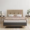 DHOME Upholstered Headboard in Luxurious Smooth Fabric with Buttons (Golden Wood, 135 x 50 cm) view 3