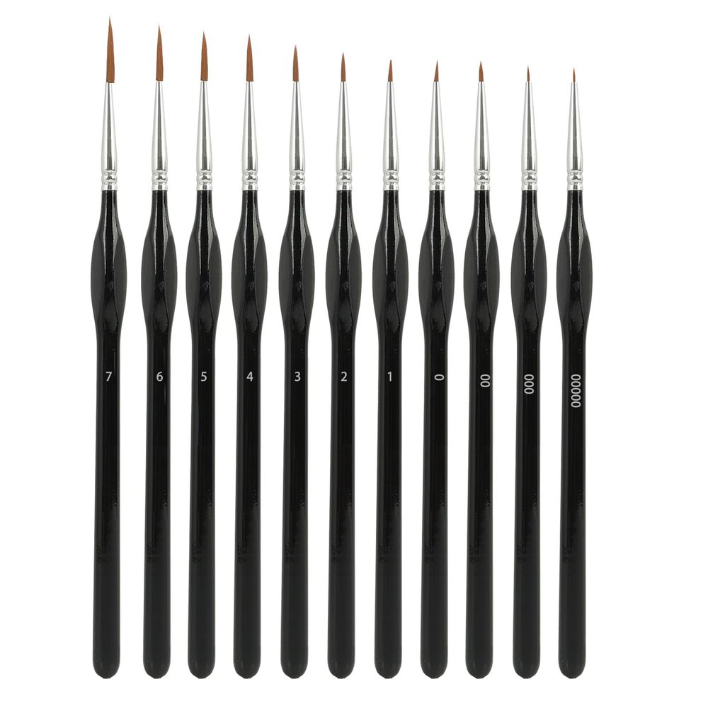 11-Piece Fine Detail Brush Set for Miniature Painting