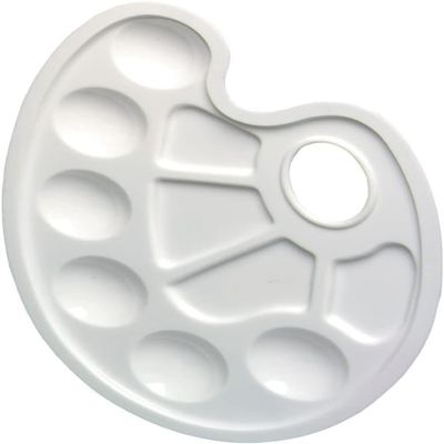 Herlitz Mixing Palette with Grip Hole, Plastic, 23.5 x 17 cm, White