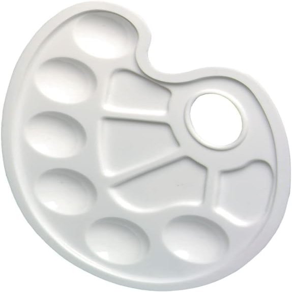 Herlitz Mixing Palette with Grip Hole, Plastic, 23.5 x 17 cm, White