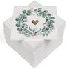 HEKU 100 3-Ply Napkins, 33 x 33 cm, Eucalyptus Heart view 1