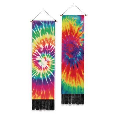 PLIGREAT 2 Pack Rainbow Tie-Dye Wall Tapestry