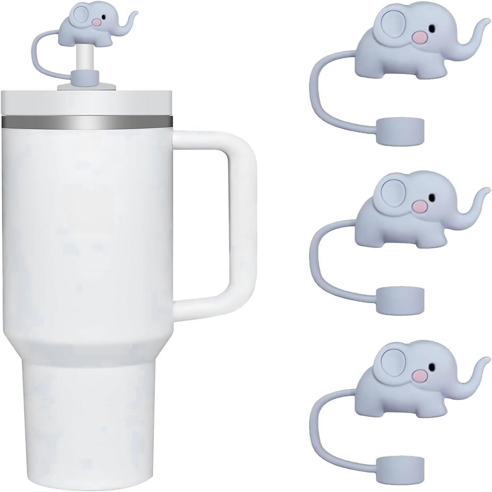 3-Pack Elephant Straw Covers for Stanley Cups