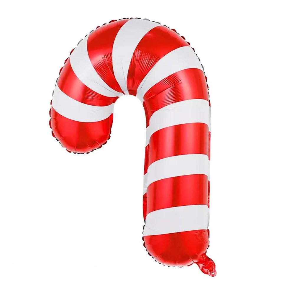 Christmas Foil Balloon - Candy Cane, approx. 106 x 64 cm