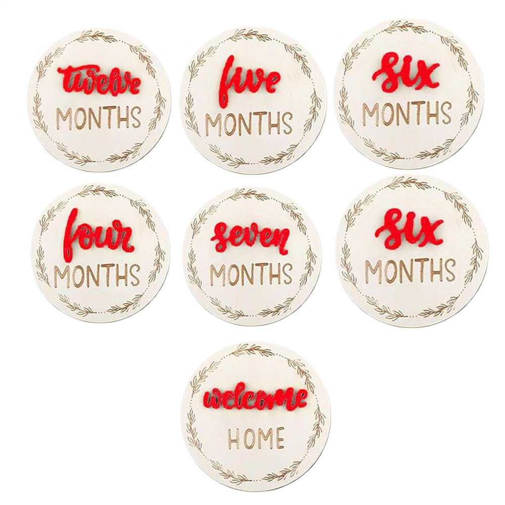 Duroecsain Baby Monthly Milestone Cards, Round Marker Discs