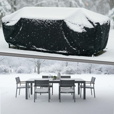 Outdoor Furniture Cover 330 x 295 x 95 cm, 420D Oxford Fabric, Windproof & UV-Resistant