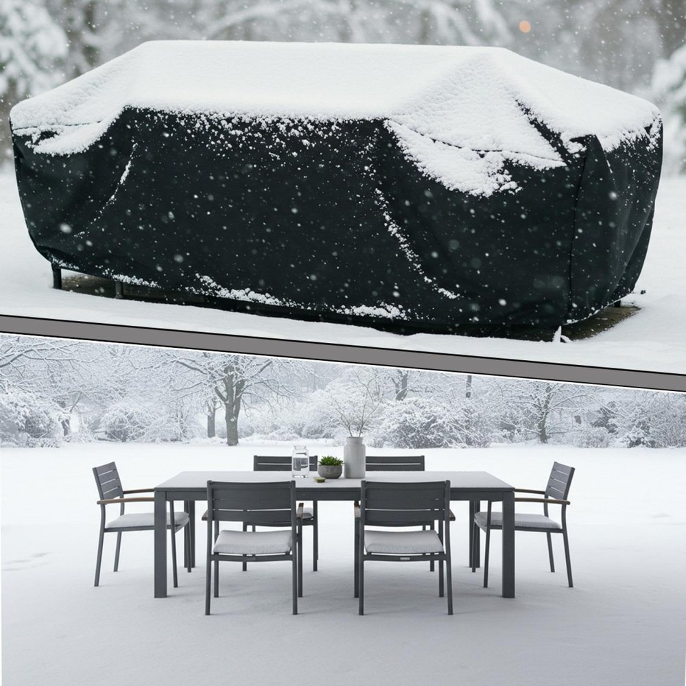 Outdoor Furniture Cover 330 x 295 x 95 cm, 420D Oxford Fabric, Windproof & UV-Resistant
