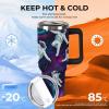 Anceky Travel Coffee Cup for Car, Large Insulated Stainless Steel Vacuum Tumbler with Straw, Purple Galaxy Space Astronaut Design view 4