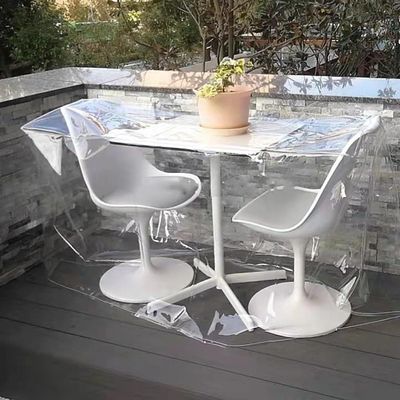 Waterproof Transparent Patio Furniture Cover, Clear, 125 x 125 x 71 cm