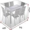 Waterproof Transparent Patio Furniture Cover, Clear, 125 x 125 x 71 cm view 4