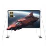 Portable 100/120-Inch Outdoor Projector Screen with Stand, 16:9 3D 4K Ultra HD Movie Screen, Wrinkle-Free for Home Theater and Camping (100" 16:9) view 1