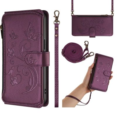 Wallet Case with Lanyard for Motorola Moto Edge 50 Ultra/X50 Ultra, Burgundy
