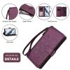 Wallet Case with Lanyard for Motorola Moto Edge 50 Ultra/X50 Ultra, Burgundy view 4