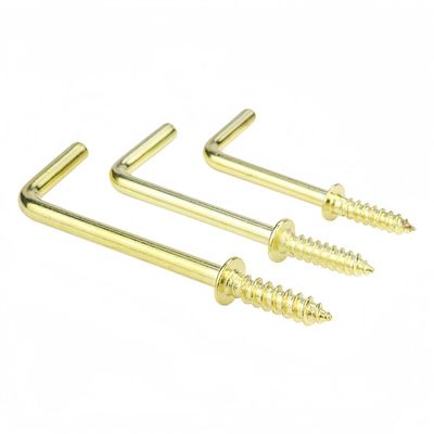 Rummyluck 7/8-Inch Screw Hooks, L-Shaped Wall Hooks, 200-Pack