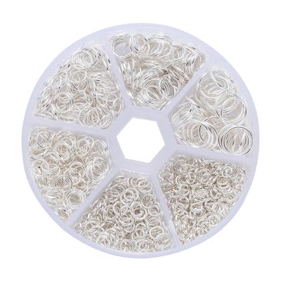 KEQAR 1000 Open Jump Rings Metal Connectors for Jewelry, 4-10 mm with Storage Box