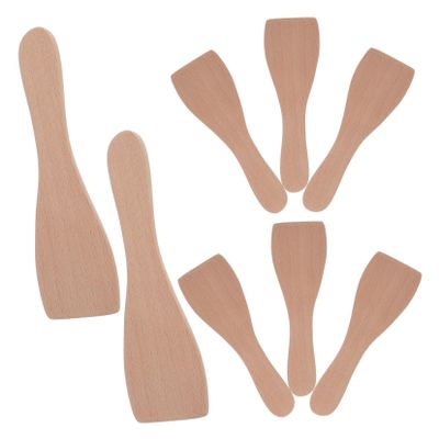 BESTYASH 10-Piece Beechwood Spatula Set, Straight, Heat-Resistant, Ergonomic