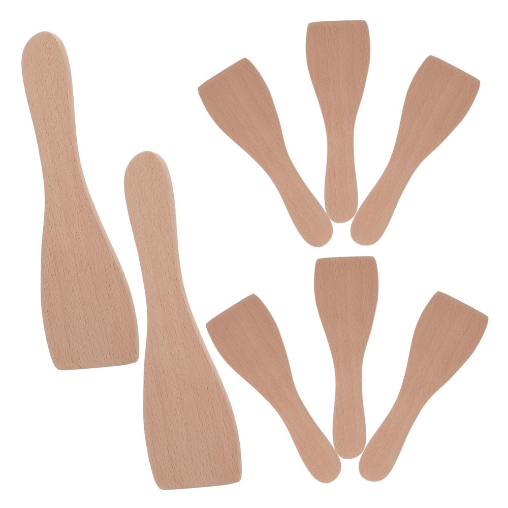BESTYASH 10-Piece Beechwood Spatula Set, Straight, Heat-Resistant, Ergonomic