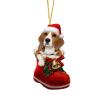 Festive Dog Sock Christmas Tree Ornament view 1