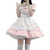 Women's Lolita Anime French Maid Dress Costume with Princess Dress, Apron, Headband, Choker, Cuffs and Bow, Cosplay Carnival Costume (XXL) view 1