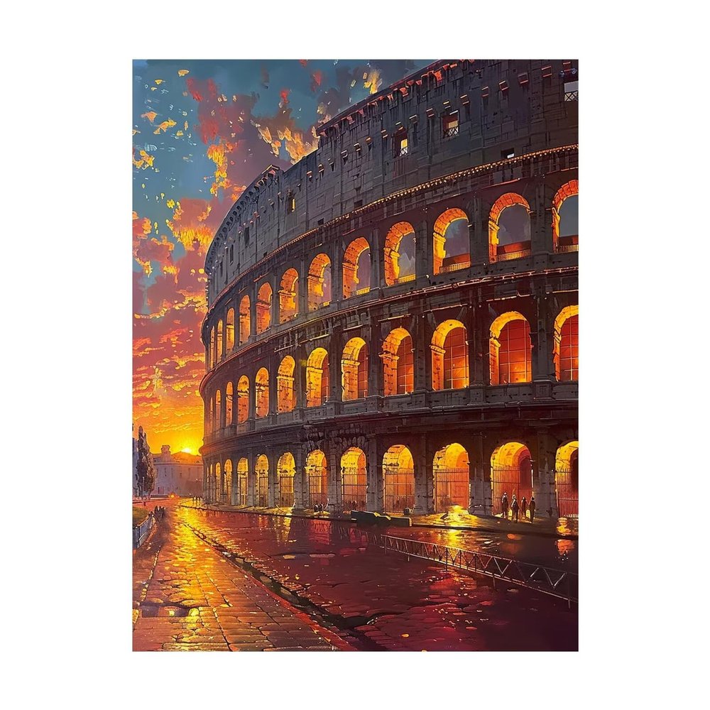 Colosseum Paint by Numbers for Adults, 80 × 60 cm DIY Acrylic Painting Kit