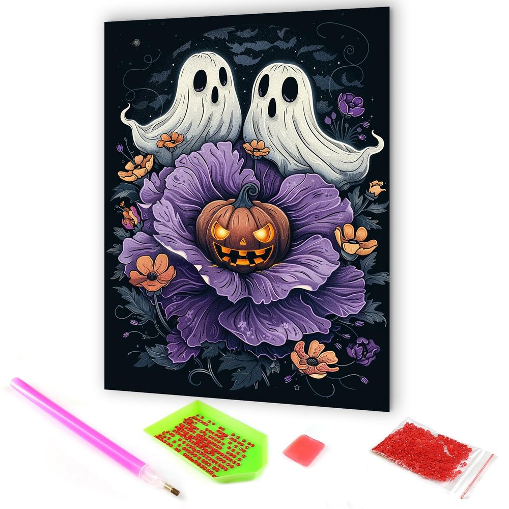 Hoobee 5D DIY Diamond Painting Halloween Pumpkin