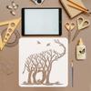 FINGERINSPIRE Elephant Tree Stencil with Brush 30x30cm view 3