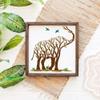 FINGERINSPIRE Elephant Tree Stencil with Brush 30x30cm view 4