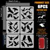 FINGERINSPIRE 6-Piece Bird Silhouette Stencil Set with Brush 15x15cm view 2