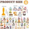 AHANDMAKER 12 Sheet Gnome Rub On Sticker Set view 2