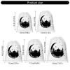 Functional White Canvas Drawstring Bag view 4