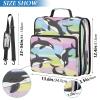 3-Ring D-Ring Binder with Zipper and Shoulder Strap, Rainbow Orcas view 3