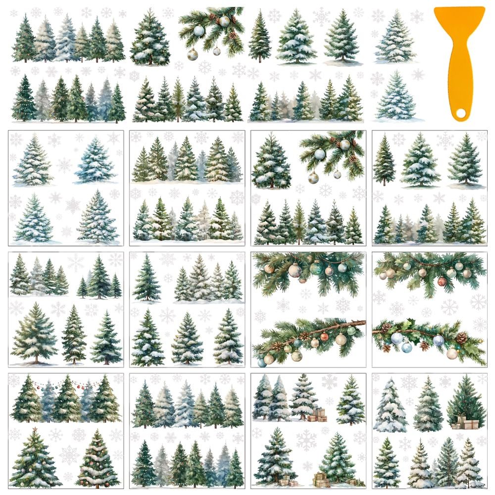 AHANDMAKER 12 Sheets Christmas Transfer Stickers