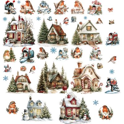 CRASPIRE 8 Sheet Christmas Window Clings