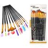Tarqite Brush Set, 12 Nylon Watercolor Brushes view 1