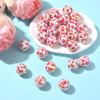 BEEFLYING 30 Round Acrylic Beads, 16mm, Red Butterfly view 3