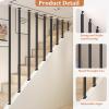Stair Handrail, Matte Black, I-Shaped Iron Railing, Ceiling-Mounted, 125 cm view 3