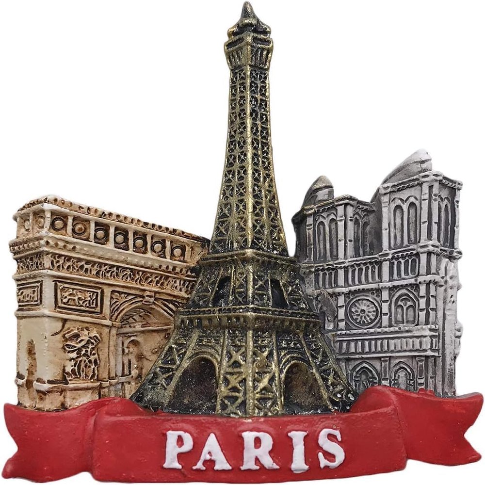 3D Eiffel Tower Refrigerator Magnet - Paris Souvenir