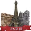 3D Eiffel Tower Refrigerator Magnet - Paris Souvenir view 1