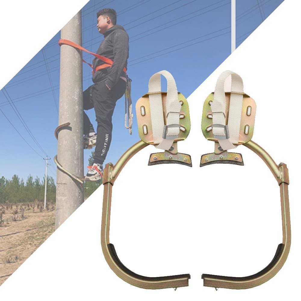 Adjustable Stainless Steel Climbing Spikes for Utility and Pole Climbing