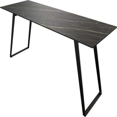 DELIFE Edge Dining Table, Laminam Noir Desir Brown Ceramic, 300 x 100 cm