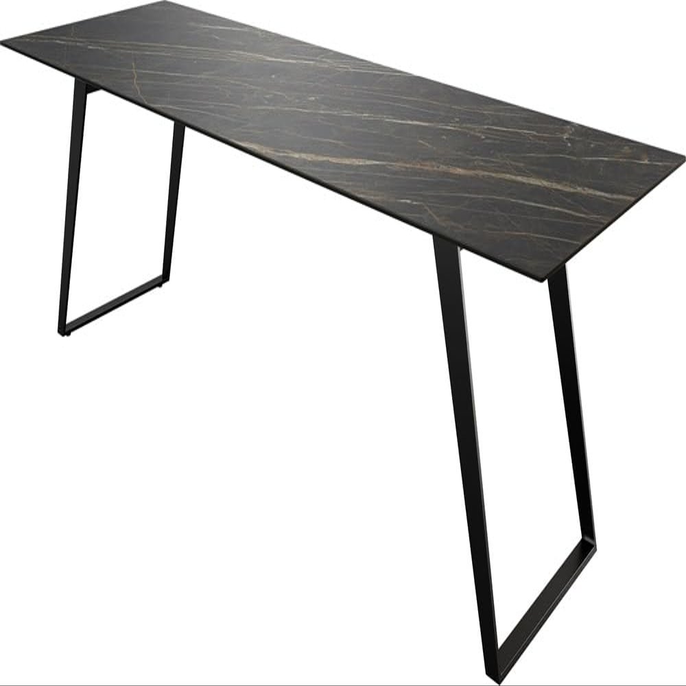 DELIFE Edge Dining Table, Laminam Noir Desir Brown Ceramic, 300 x 100 cm