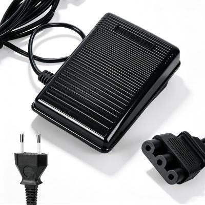 CYTGOUPER Electronic Sewing Machine Foot Pedal, 50 Hz 2.5A, 2 m Power Cord, for 2049/FY2301/FY2300, EU Plug 220V