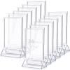 Vicenpal Clear Acrylic Sign Holders, 4 x 6 in, Double-Sided T-Shape, 36-Pack view 1