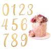 10-Piece 0-9 Gold Birthday Number Cake Toppers, Reusable view 1