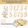 10-Piece 0-9 Gold Birthday Number Cake Toppers, Reusable view 2