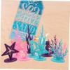 Cabilock 12-Piece Felt Ocean-Themed Table Decorations with Sea Motifs, Reusable, Random Color view 4